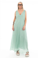Greek Archaic Kori Maxi Dress - Sea Green