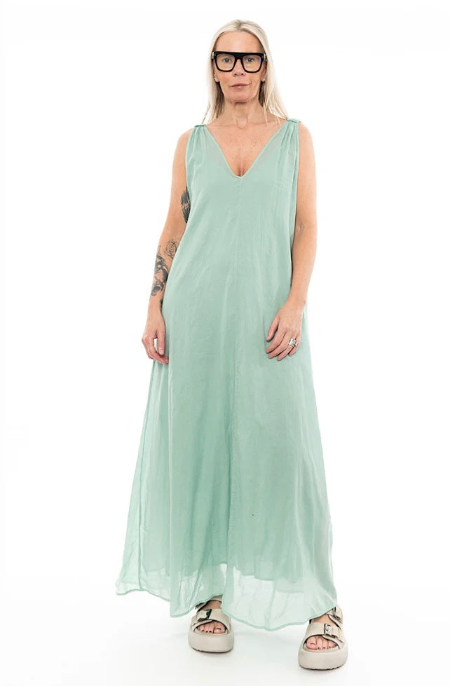 Greek Archaic Kori Maxi Dress - Sea Green