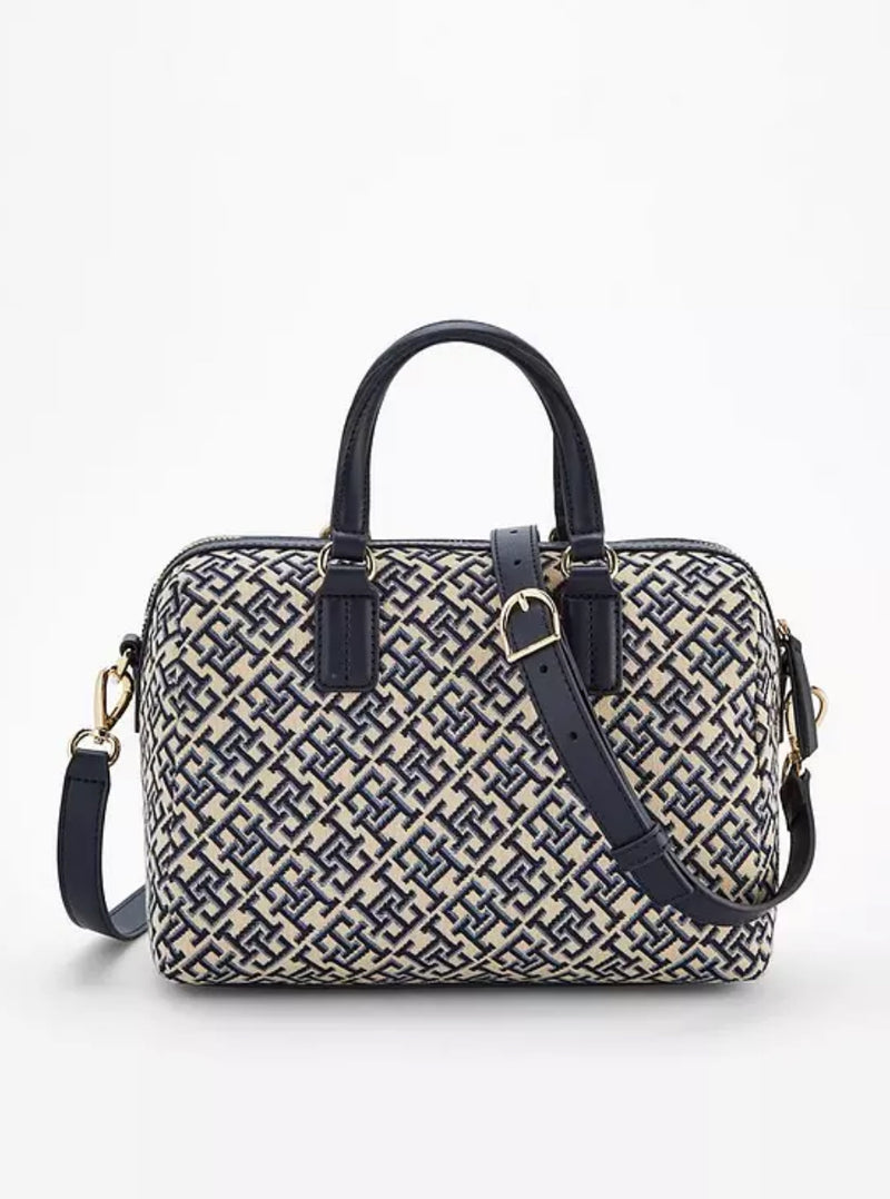 Tommy Hilfiger Jacquard Medium Duffle Bag - Space Blue