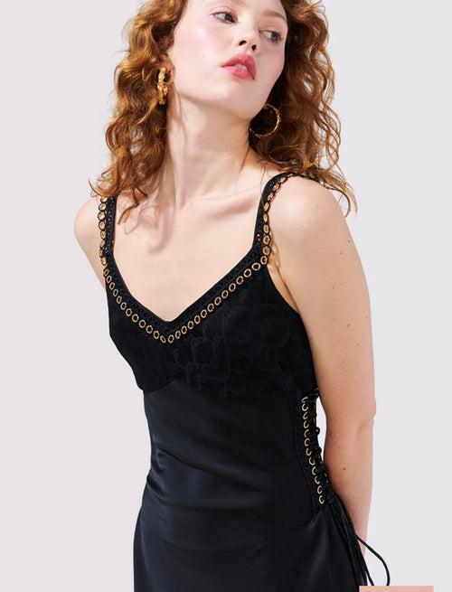 Hayley Menzies Black silk Dress