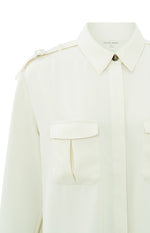 Yaya Cargo Shirt - Ivory White