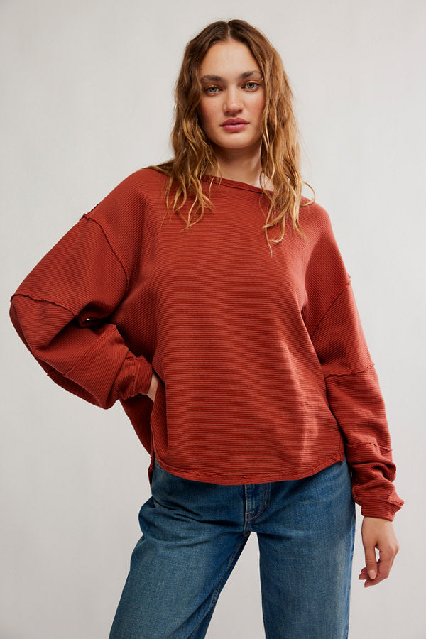 Free People Total Eclipse Tee - Spiced Rum