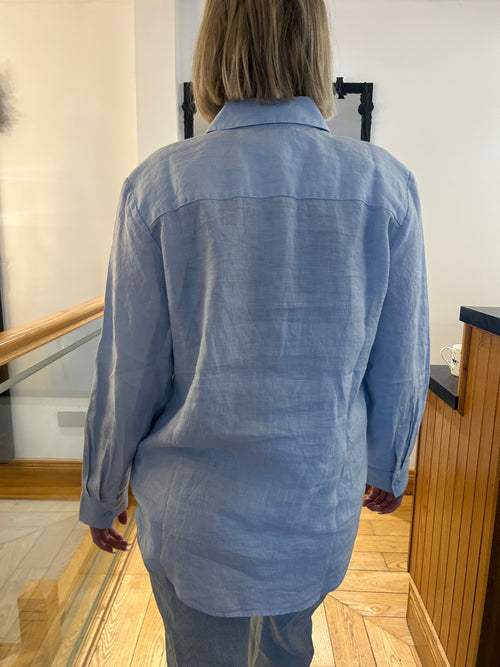 Tommy Hilfiger Relaxed Linen shirt in Breezy Blue