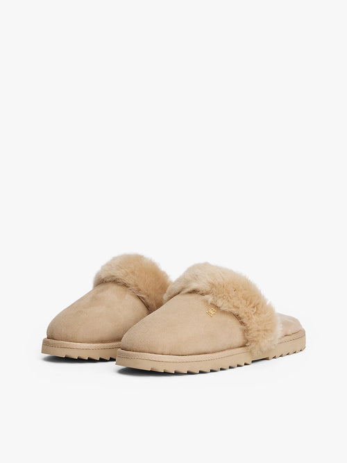 Tommy Hilfiger Shearling House Slipper - Horseradish