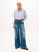 Tommy Hilfiger Poplin Modern Shirt - Blue Stripe