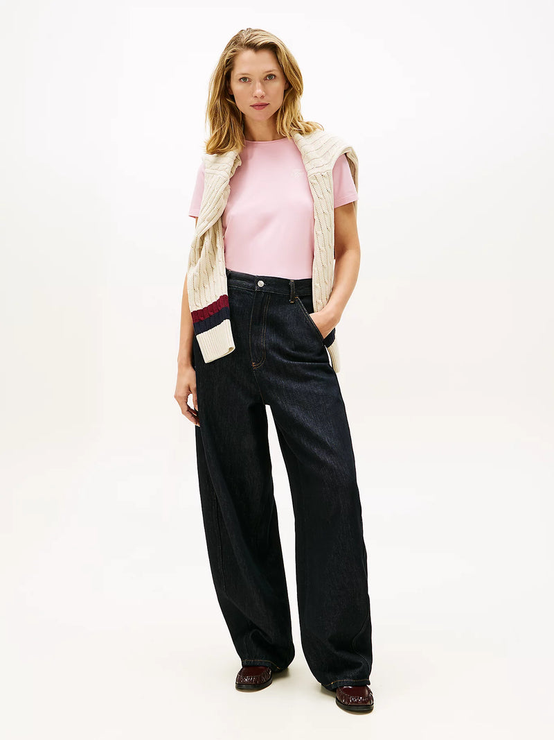 Tommy Hilfiger Script Reg Crewneck T-Shirt - Pink