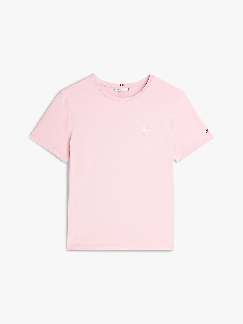 Tommy Hilfiger Script Reg Crewneck T-Shirt - Pink