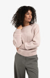 Yaya Soft Sweater with V Back - Shadow Gray Pink