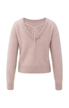 Yaya Soft Sweater with V Back - Shadow Gray Pink