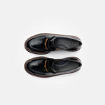 Paul Green suede black/toffee loafer