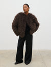 Pretty Lavish Irie Shaggy Short Faux Fur Coat
