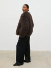 Pretty Lavish Irie Shaggy Short Faux Fur Coat