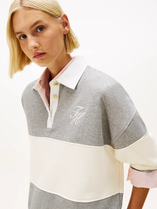 Tommy Hilfiger Gold Button Rugby Fleece Sweater