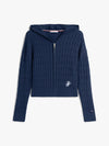 Tommy Hilfiger Cable Knit Zip Through Hoodie