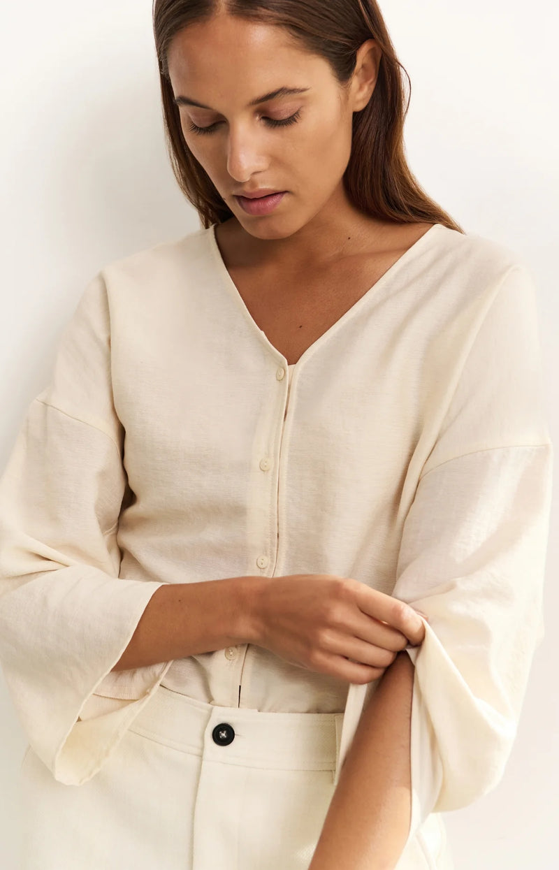 Yaya Flowy V-Neck Blouse