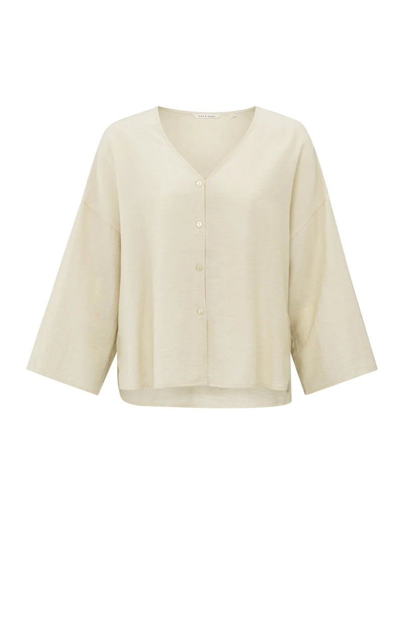 Yaya Flowy V-Neck Blouse
