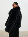 Pretty Lavish Ettalie Short Faux Fur Coat