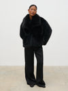Pretty Lavish Ettalie Short Faux Fur Coat