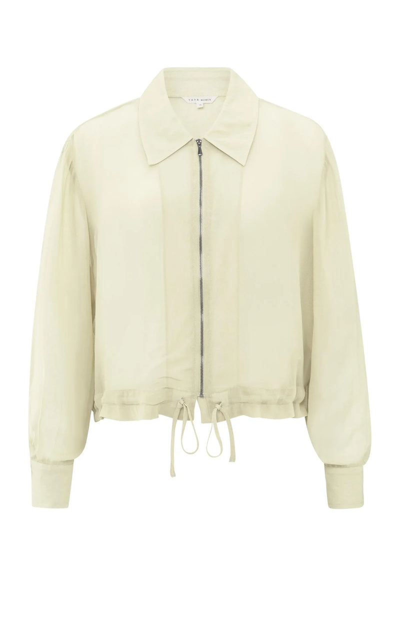 Yaya Light Weight Blouse With Zipper