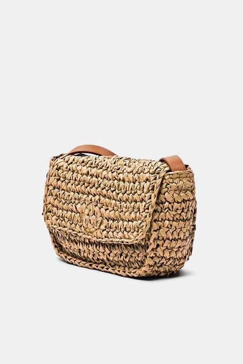 Esprit Crochet Shoulder Bag - Camel