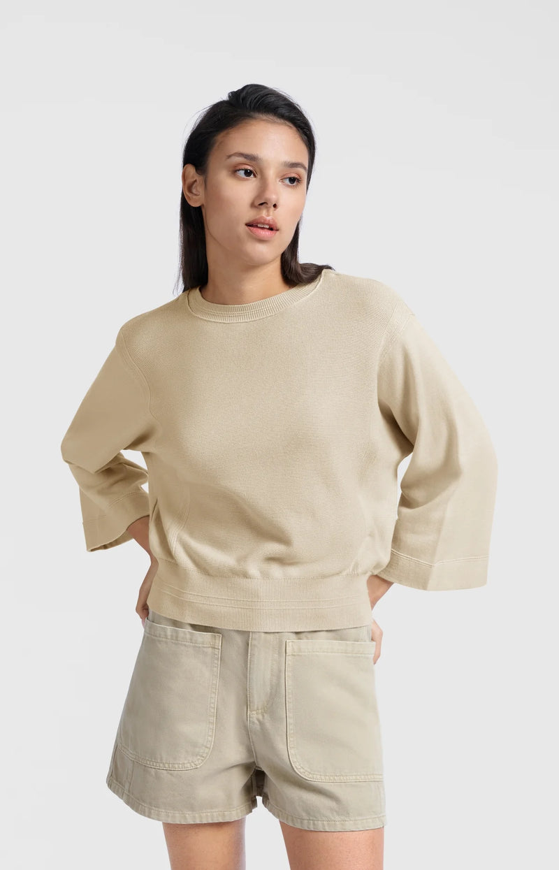 Yaya Sweater with mixed textures