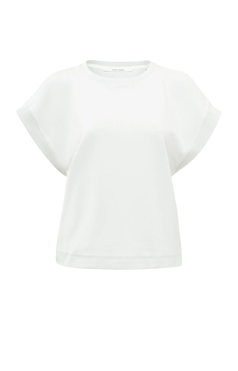 Yaya Crewneck T-Shirt with Cutout Shoulders – House of Labels Ltd