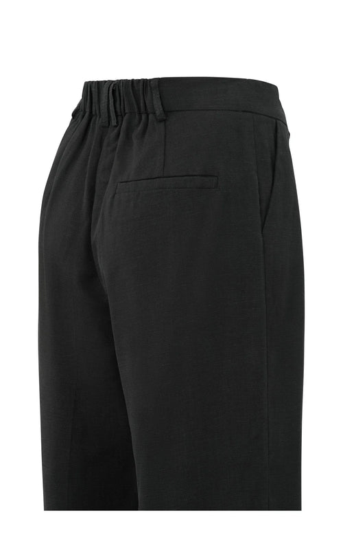 Yaya Linen Trouser, Washed black