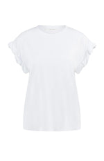 Yaya Pleated Sleeve In White
