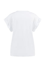 Yaya Pleated Sleeve In White