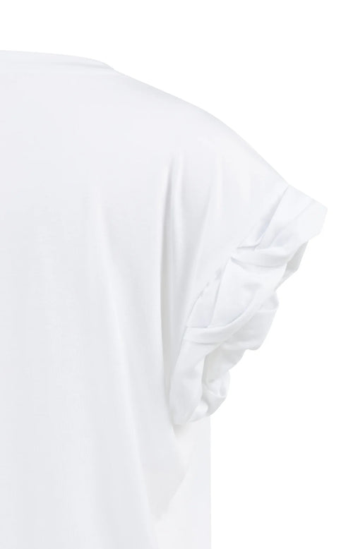 Yaya Pleated Sleeve In White