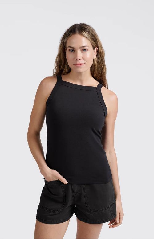 Yaya Sleeveless Straight Neck Tee