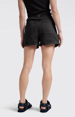 Yaya Denim Cargo Shorts Washed black