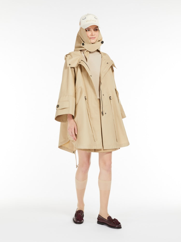 Weekend Max Mara USA Water-Repellent Cotton Gabardine Cape