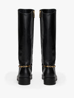 Tommy Hilfiger Horsebit Riding Long Boots - Black