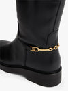 Tommy Hilfiger Horsebit Riding Long Boots - Black