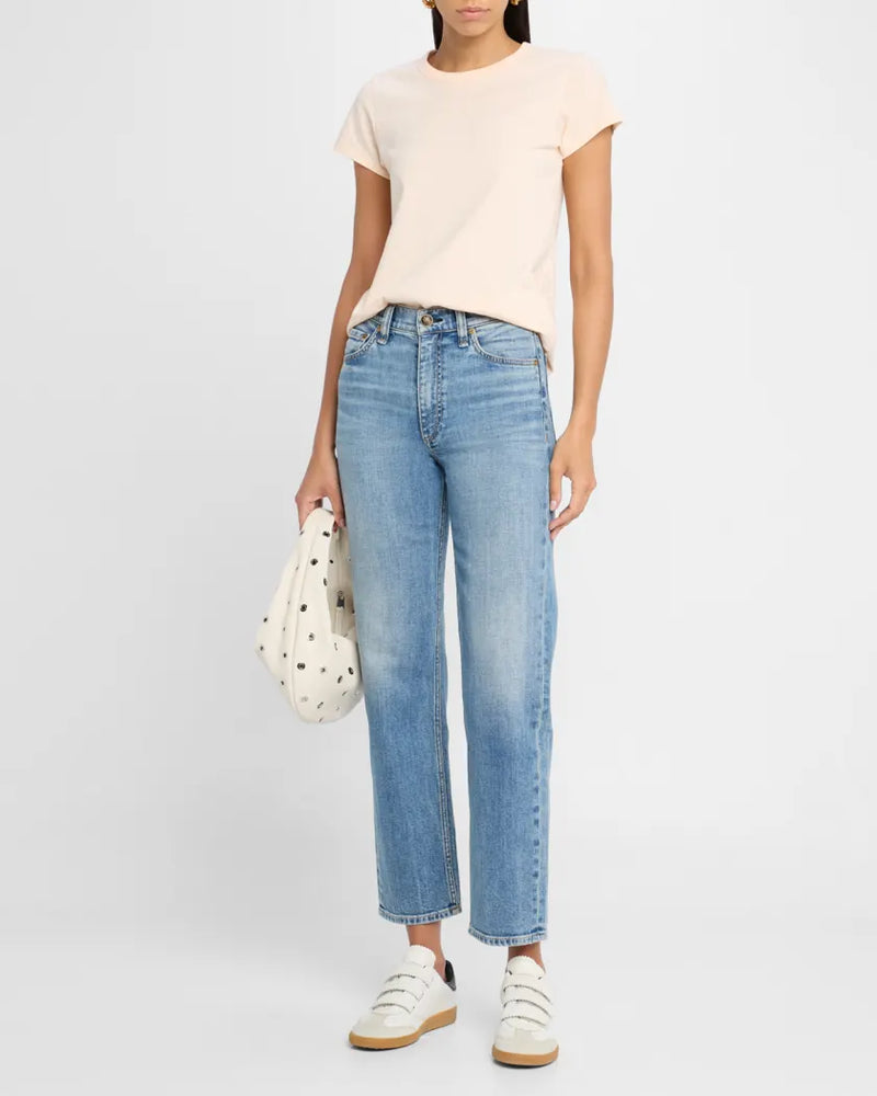 Rag & Bone Harlow Mid Rise Straight Ankle Jean