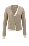 Yaya Cardigan with Contrast Details and V-Neck