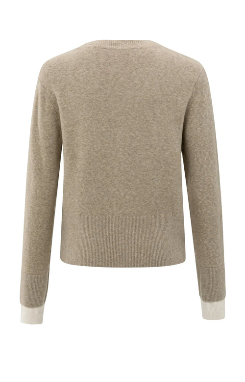 Yaya Cardigan with Contrast Details and V-Neck