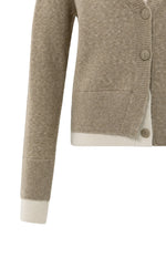 Yaya Cardigan with Contrast Details and V-Neck