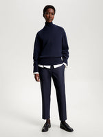 TOMMY HILFIGER SLIM FIT STRAIGHT LEG TROUSERS NAVY