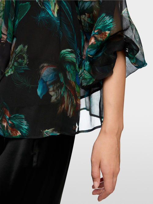 Marc Cain Transparent viscose blouse