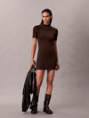 Calvin Klein Sculpted Knit Mini Dress - Brown