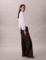 Calvin Klein Faux Leather 5-Pocket Trousers - Black