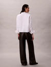 Calvin Klein Faux Leather 5-Pocket Trousers - Black