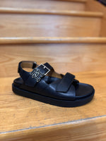 Tommy Hilfiger black leather sandal