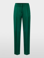 Marc Cain WASCO satin trousers with wide cut - Green