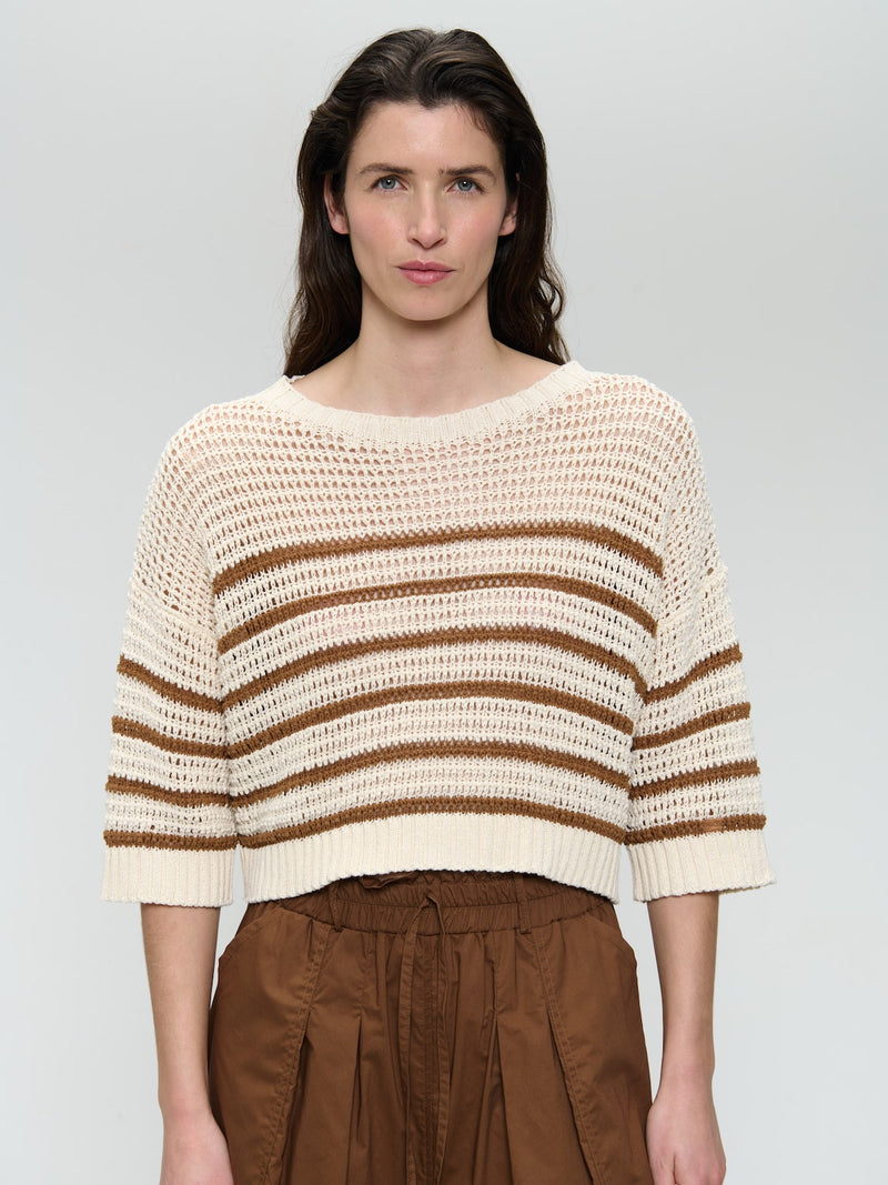 Jane Lushka Cotton Fibres Line Pullover