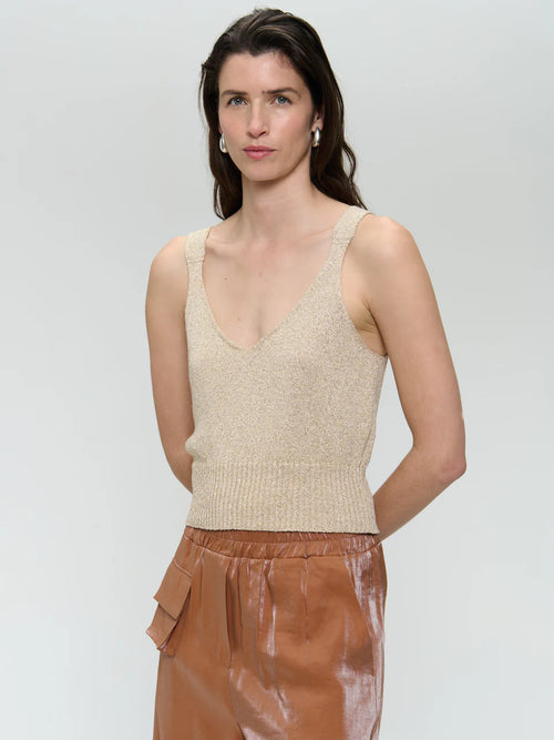Jane Lushka Lurex shiney top -gold