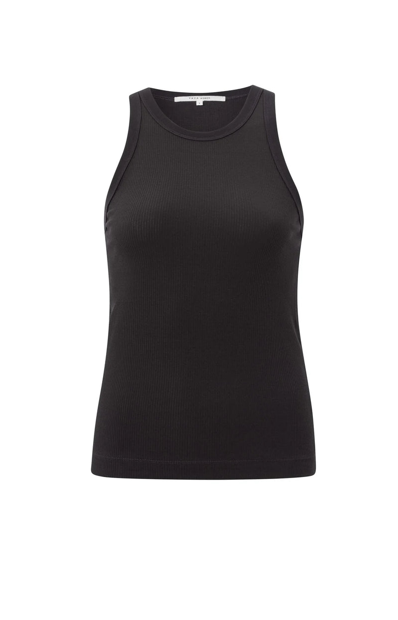 Yaya Ribbed Singlet - Phantom
