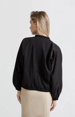 Yaya Nylon Bomber Jacket - Phantom